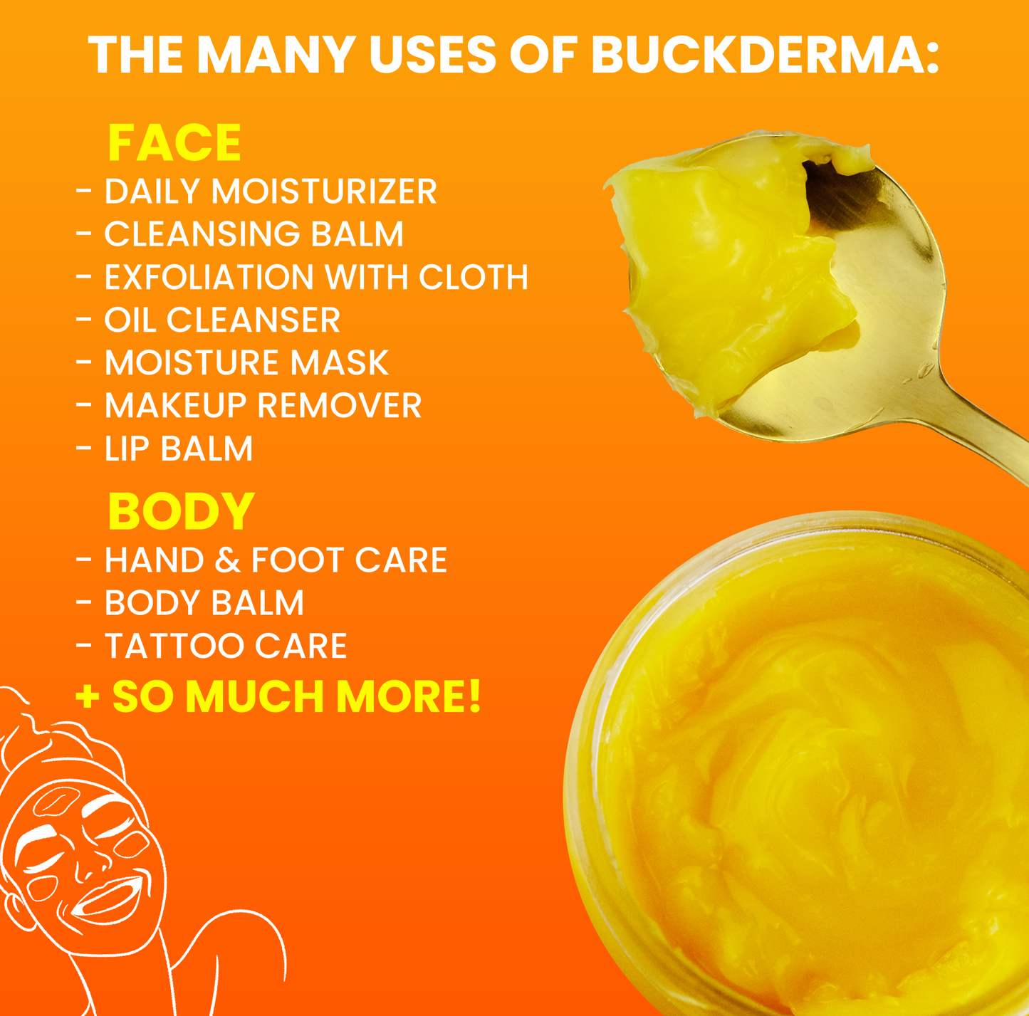 Buckderma - 100% Natural All-In-One Seabuckthorn Balm