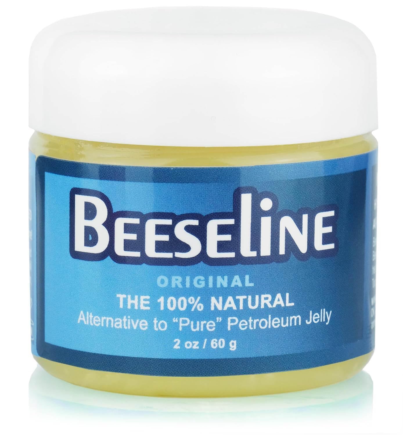 Beesalene Original Natural Petroleum Jelly Alternative 2 oz front side