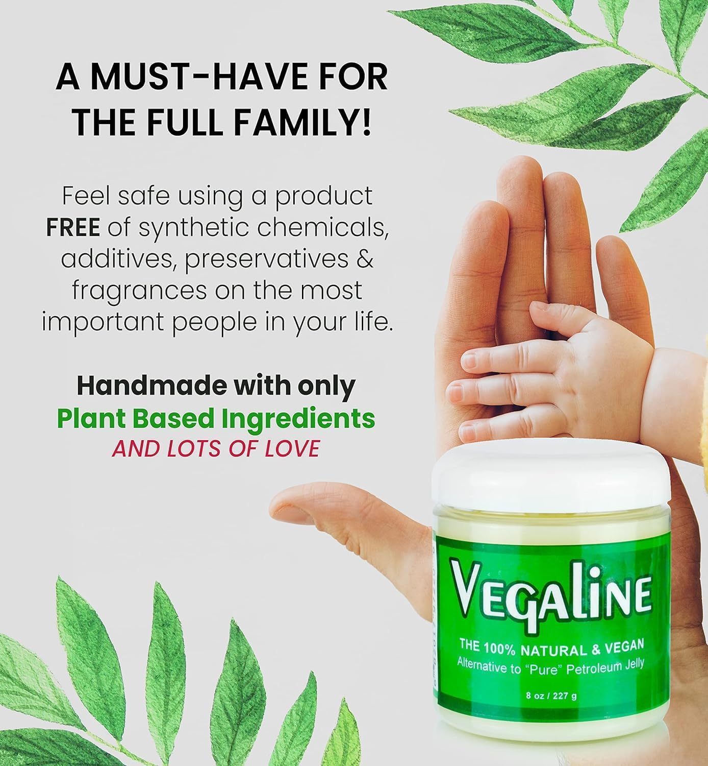 Veggielene All Natural Vegan Petroleum Jelly is Handmade with Love